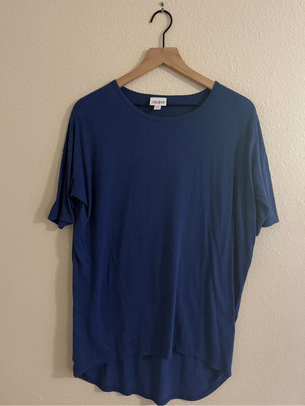 LuLaRoe Irma Women’s Blue Oversized Tunic Top